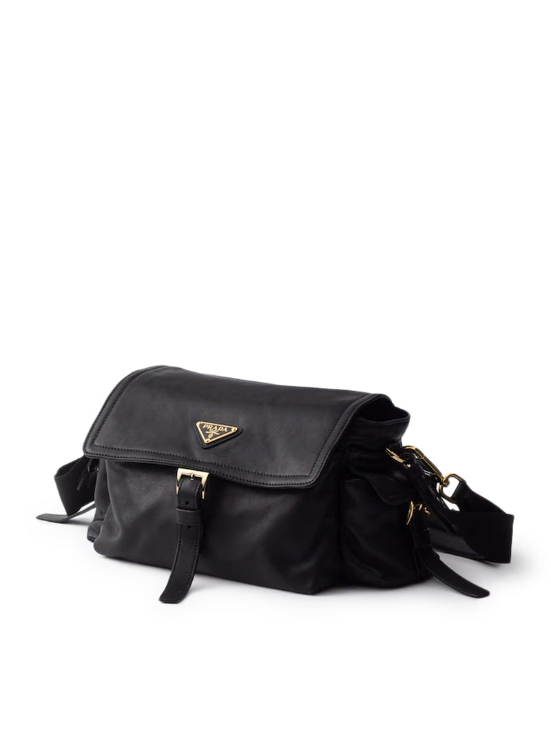 PRADA EXPLORE MEDIUM NAPPA BAG WITH FLAP