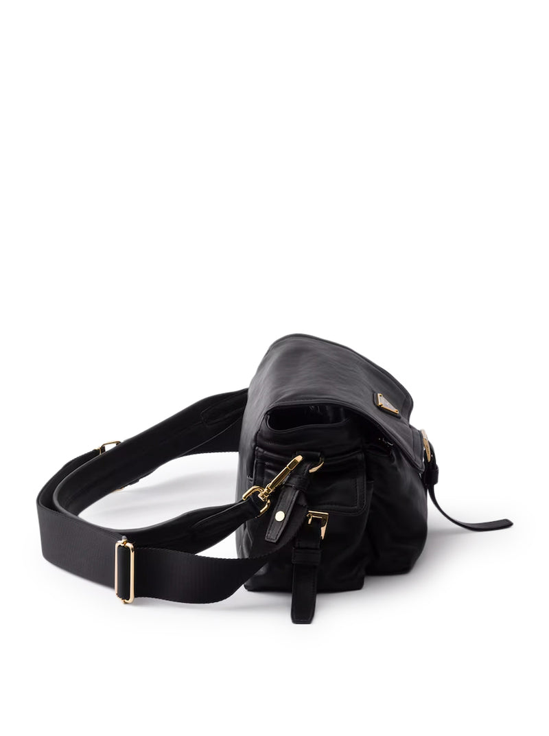 PRADA EXPLORE MEDIUM NAPPA BAG WITH FLAP