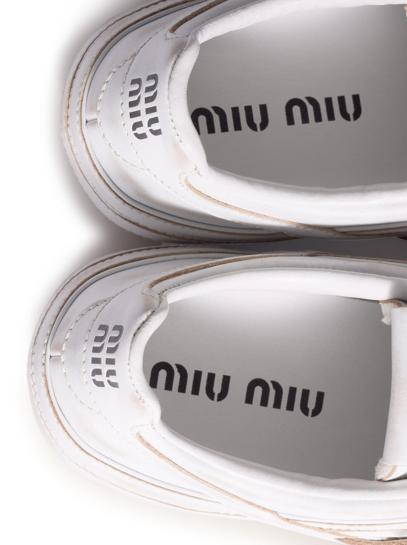 GYMNASIUM LEATHER SNEAKERS WITH BUCKLE