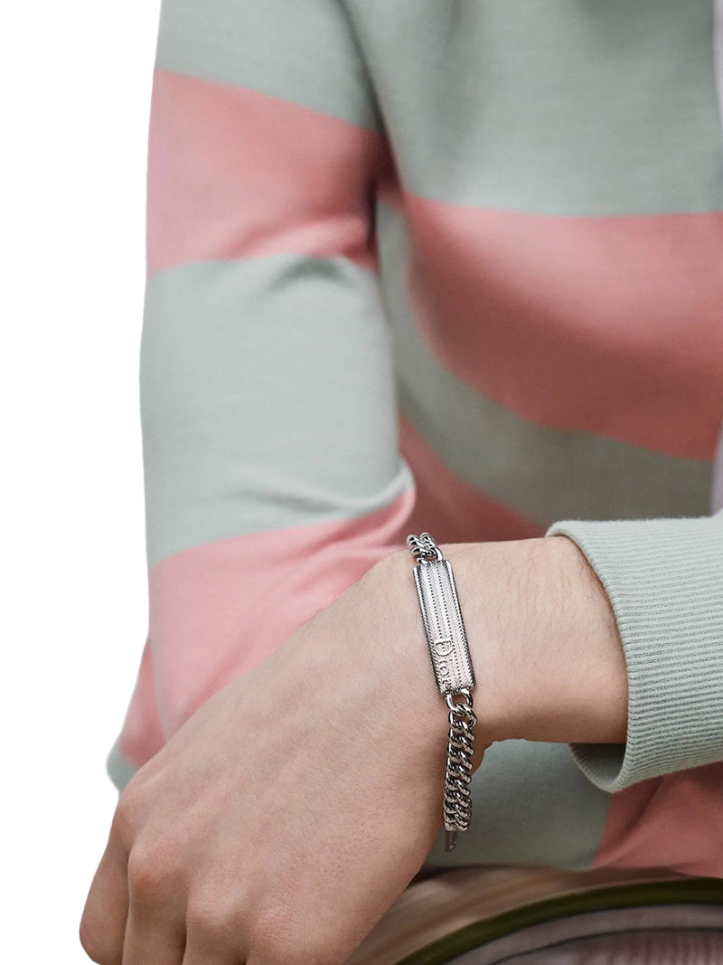 DIOR GUILLOCHE CHAIN ??BRACELET