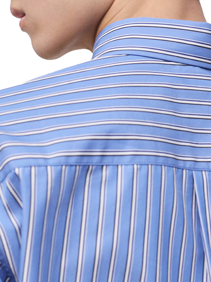 DIOR EMBROIDERED SHIRT IN STRIPED COTTON POPLIN