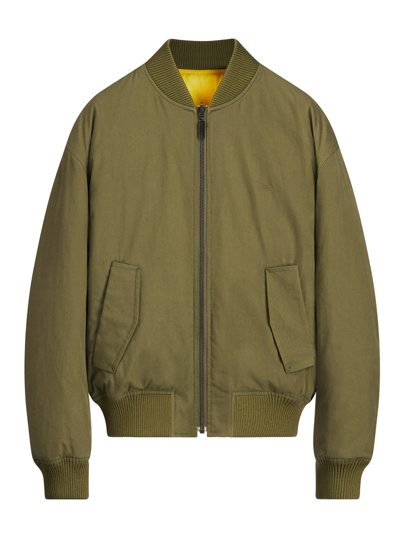 REVERSIBLE PADDED BOMBER JACKET WITH BOOK COVER IN COTTON BLEND