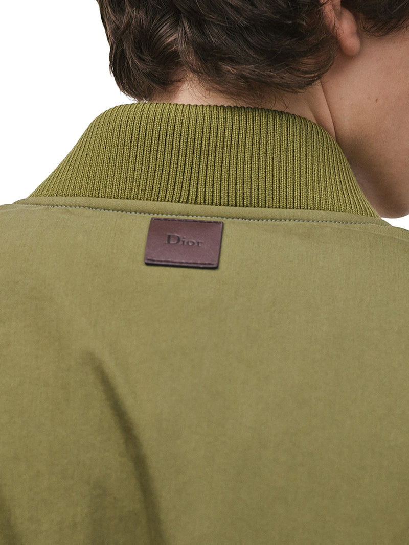 REVERSIBLE PADDED BOMBER JACKET WITH BOOK COVER IN COTTON BLEND