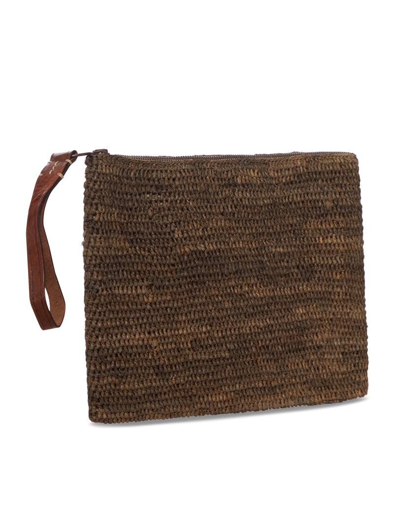 AMPY RAFFIA CLUTCH