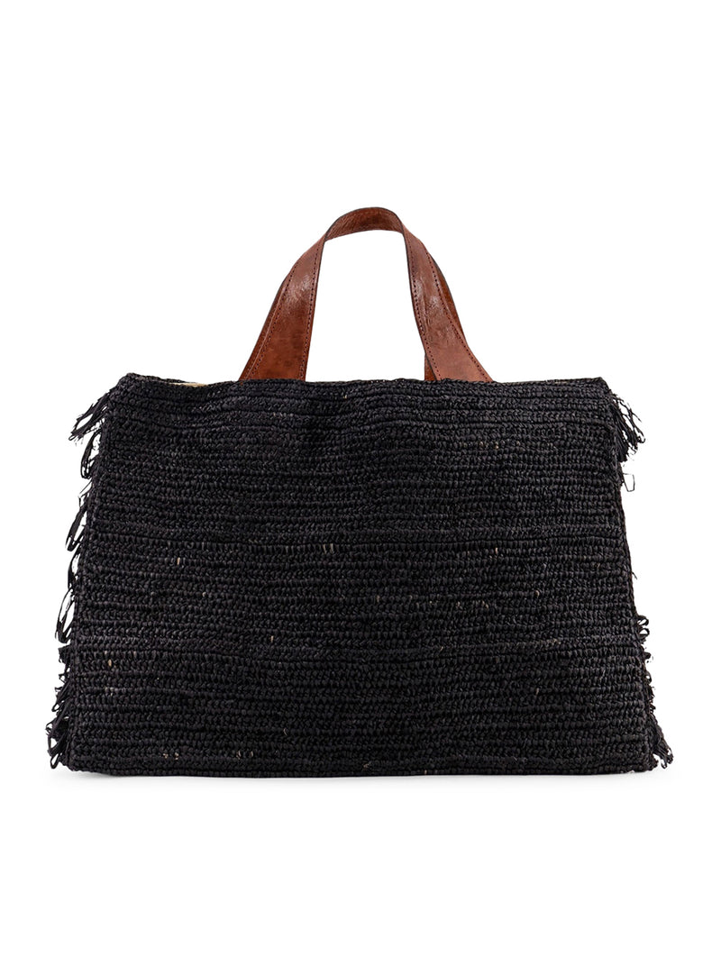 ONJA RAFFIA BAG WITH FRINGES