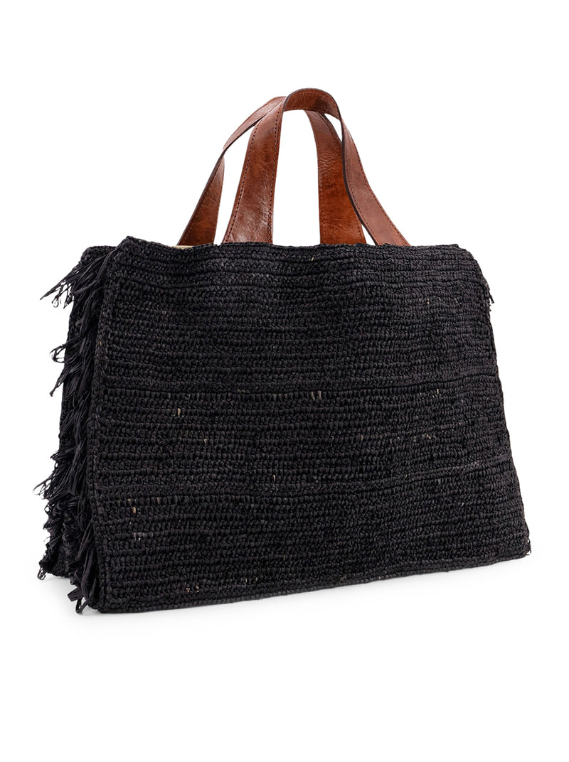 ONJA RAFFIA BAG WITH FRINGES