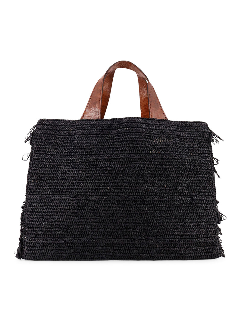 ONJA RAFFIA BAG WITH FRINGES