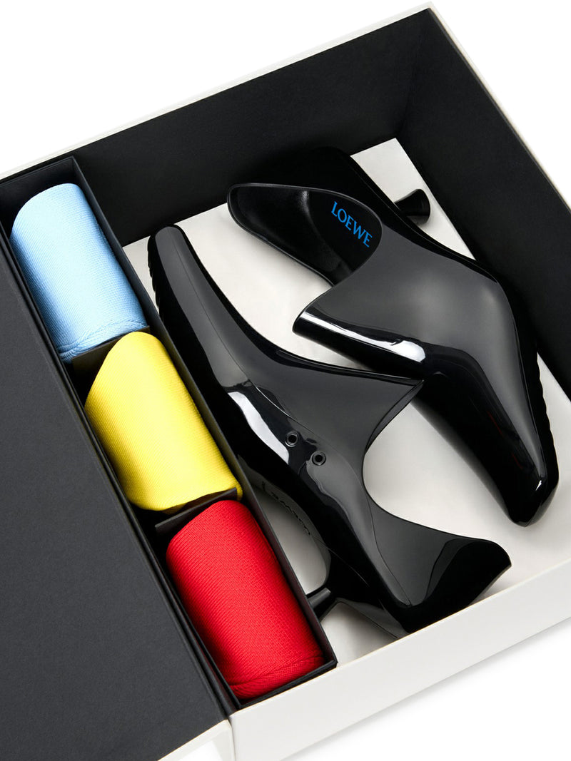 EMILY AQUA PVC ANKLE BOOTS