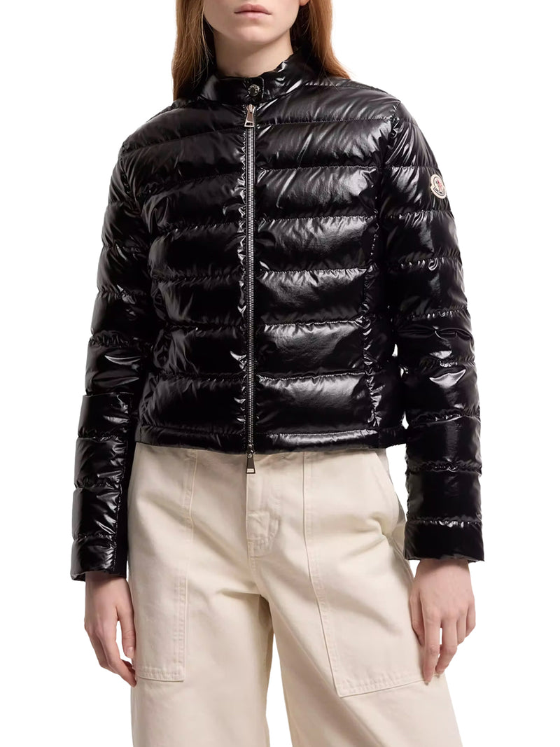 SHORT DOWN JACKET WITH BOW TIE