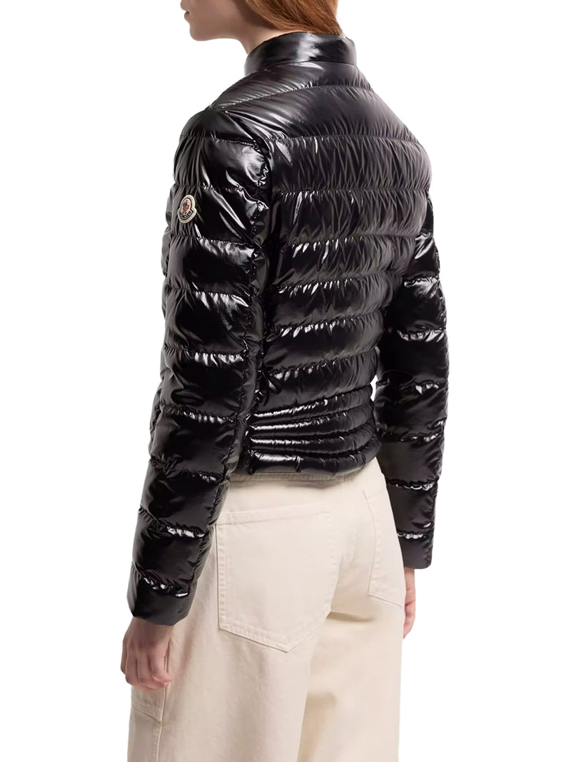 SHORT DOWN JACKET WITH BOW TIE