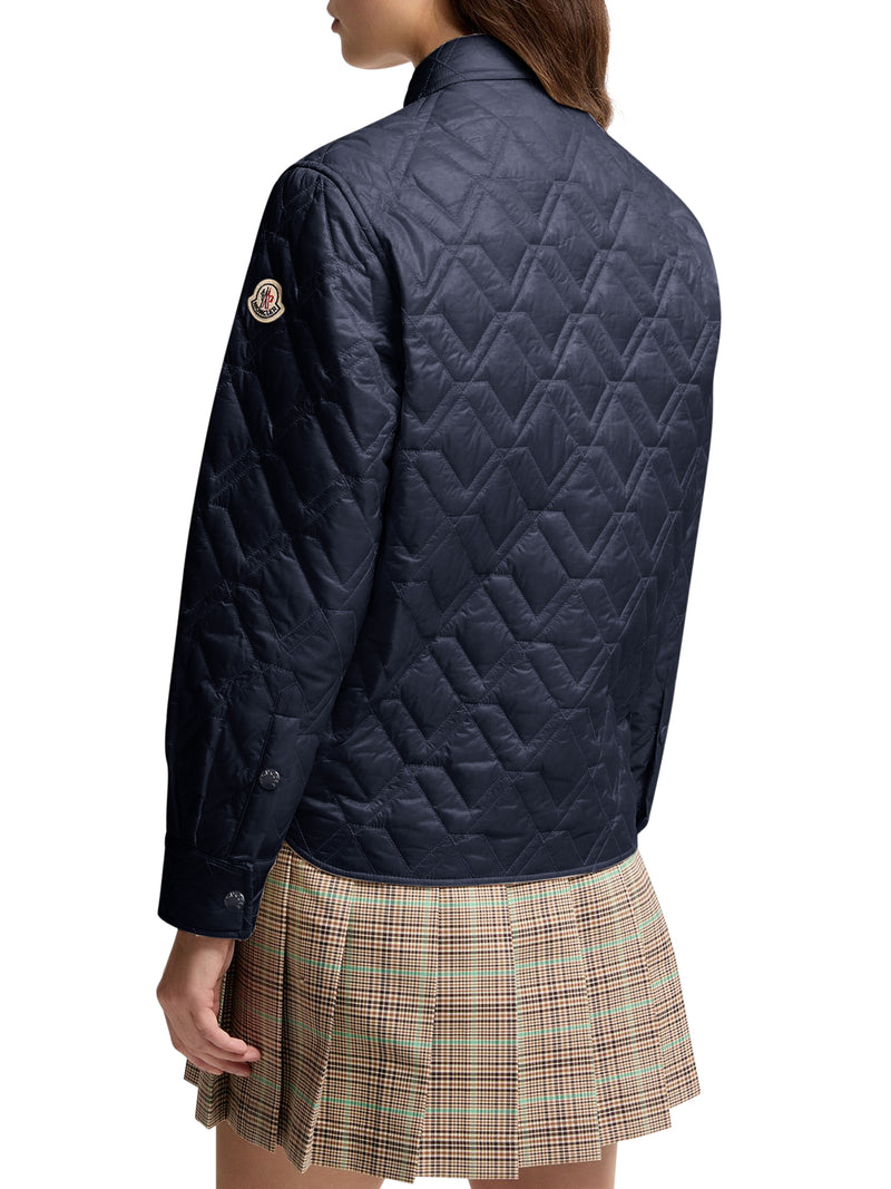 DIAMOND QUILTED PADDED SHIRT JACKET