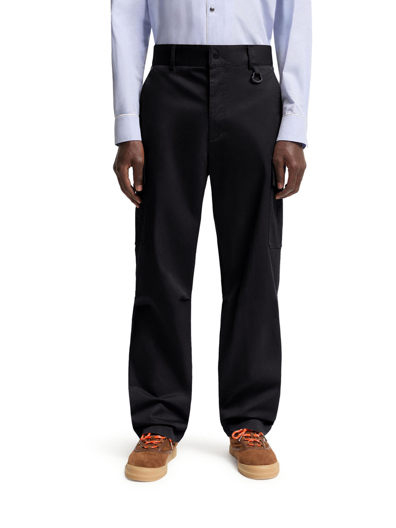 COTTON BLEND GABARDINE CARGO PANTS