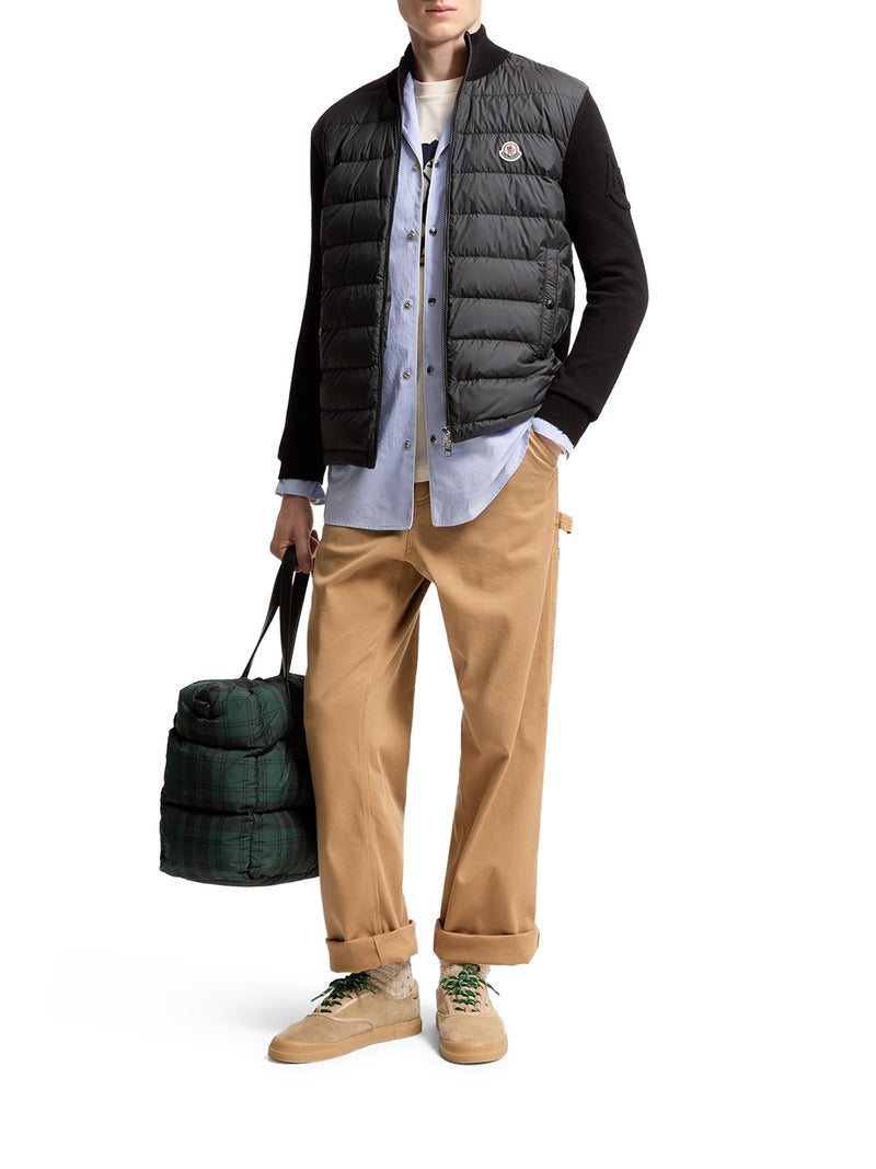 COTTON PADDED CARDIGAN WITH ZIP