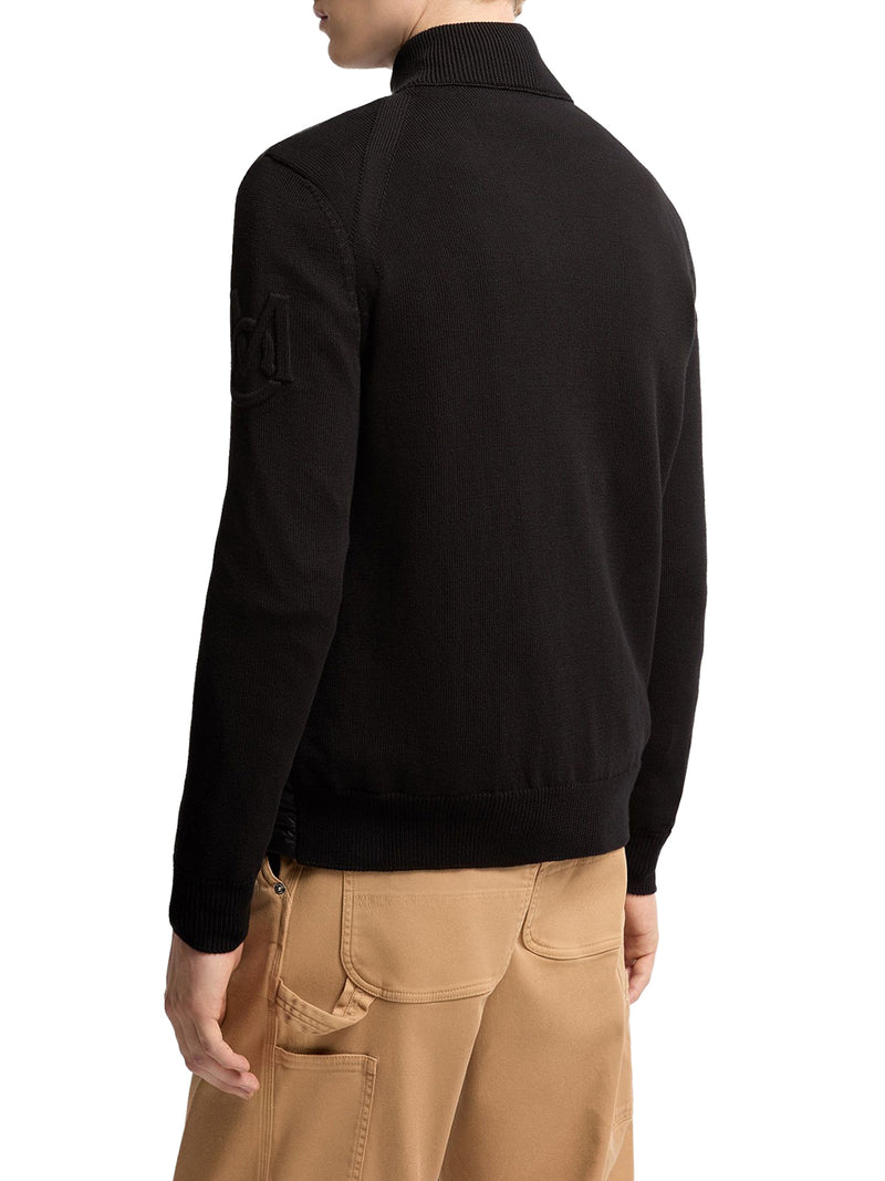 COTTON PADDED CARDIGAN WITH ZIP