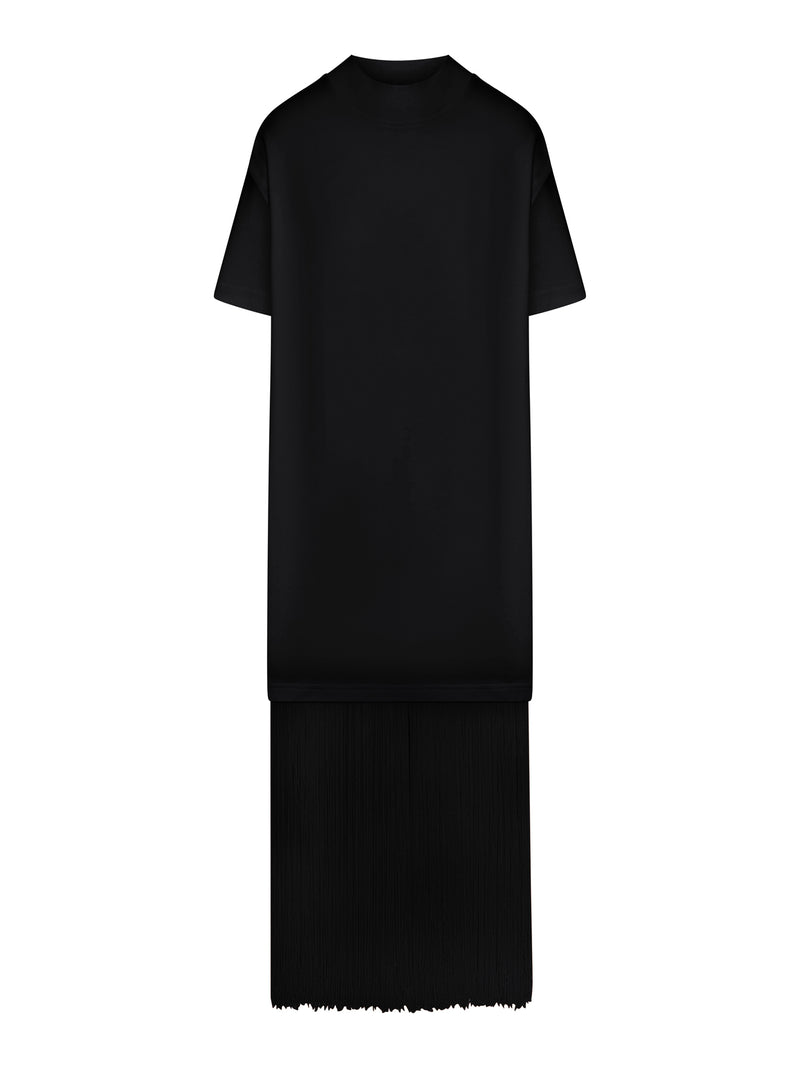 COTTON T-SHIRT WITH FRINGES