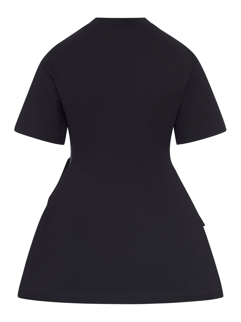 COTTON PANELED T-SHIRT