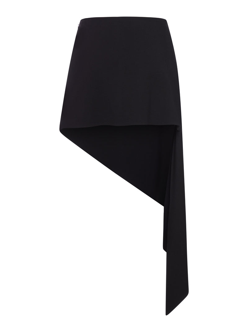 ASYMMETRIC WOOL SKIRT