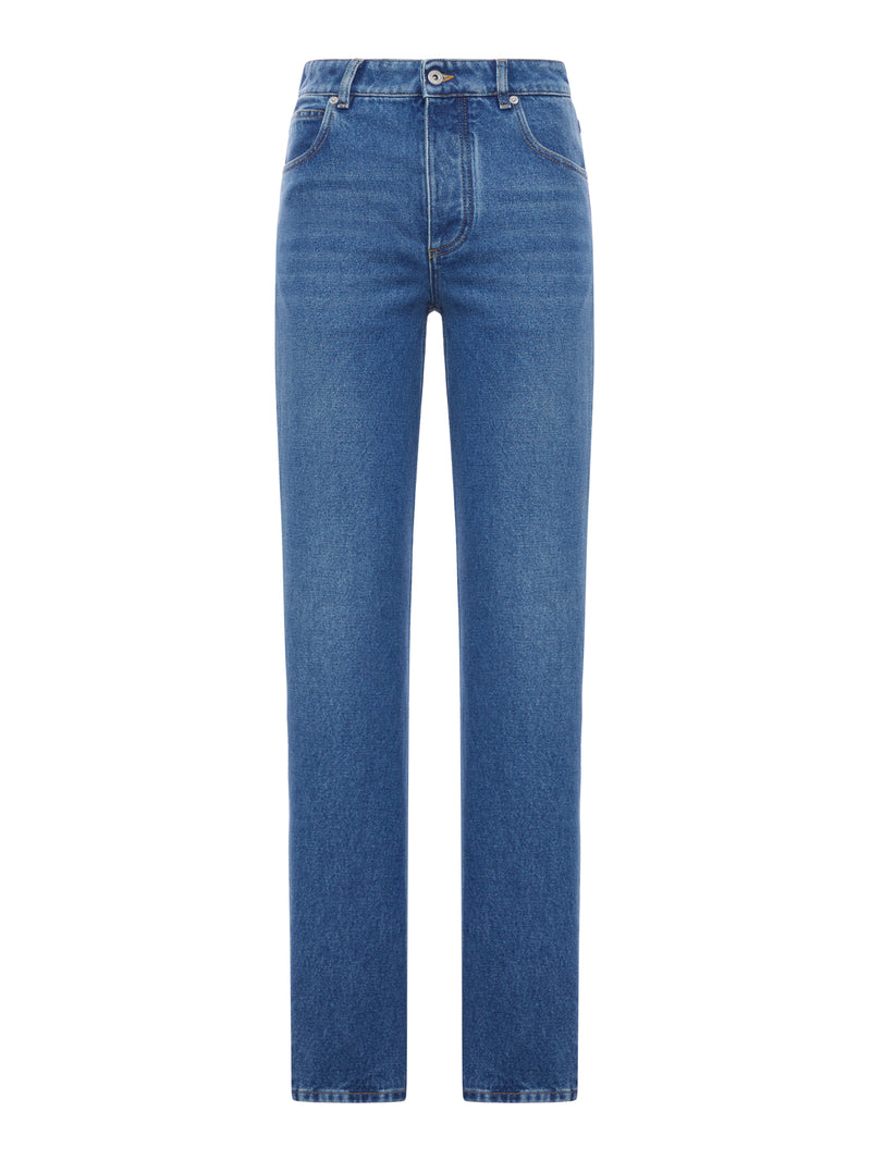 STRAIGHT LEG MEDIUM WASH JEANS