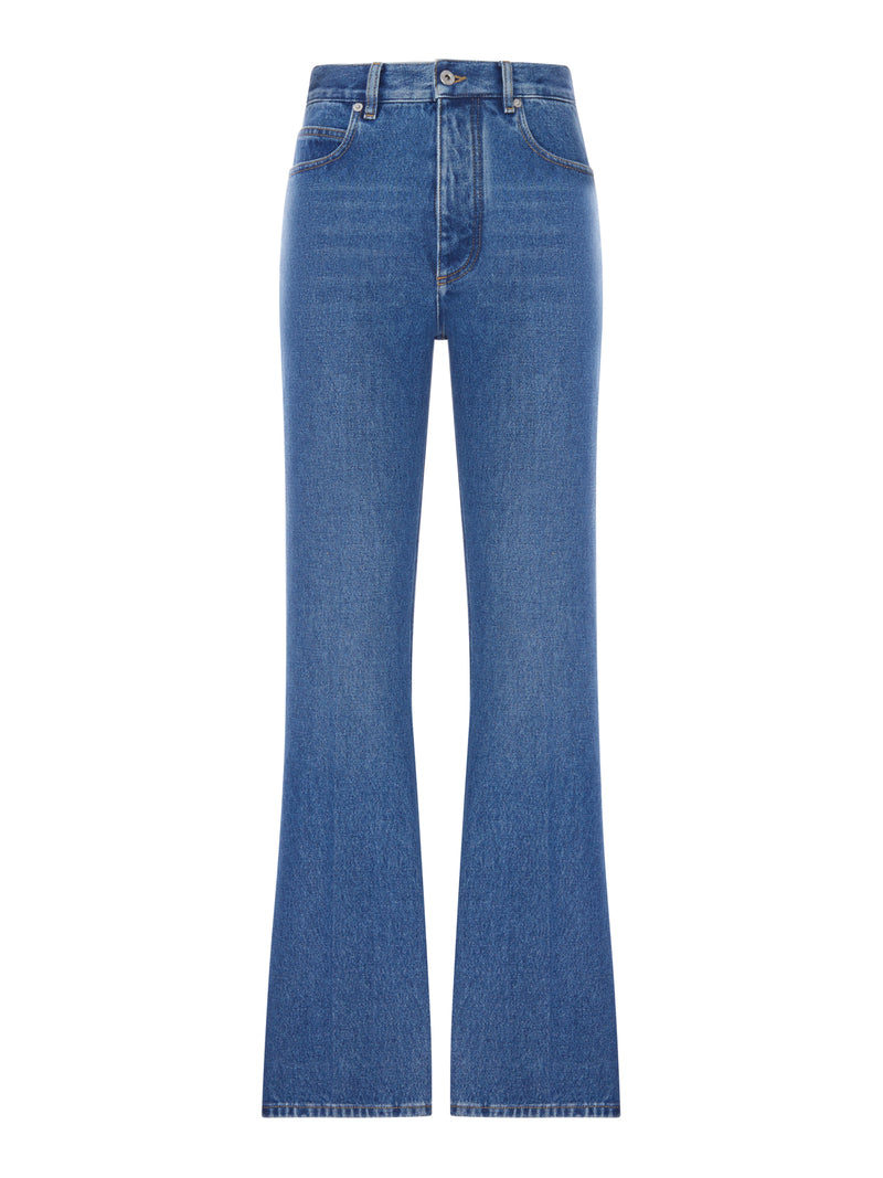 MEDIUM INDIGO WASH FLARED JEANS
