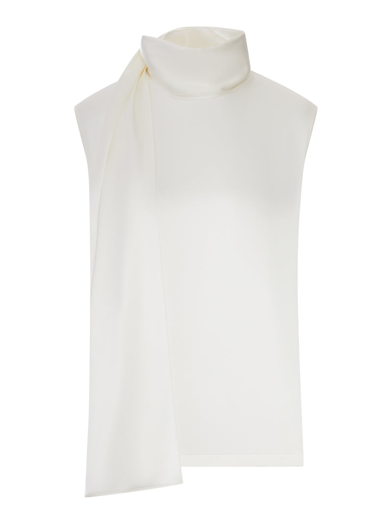 SILK STRETCH SATIN TOP
