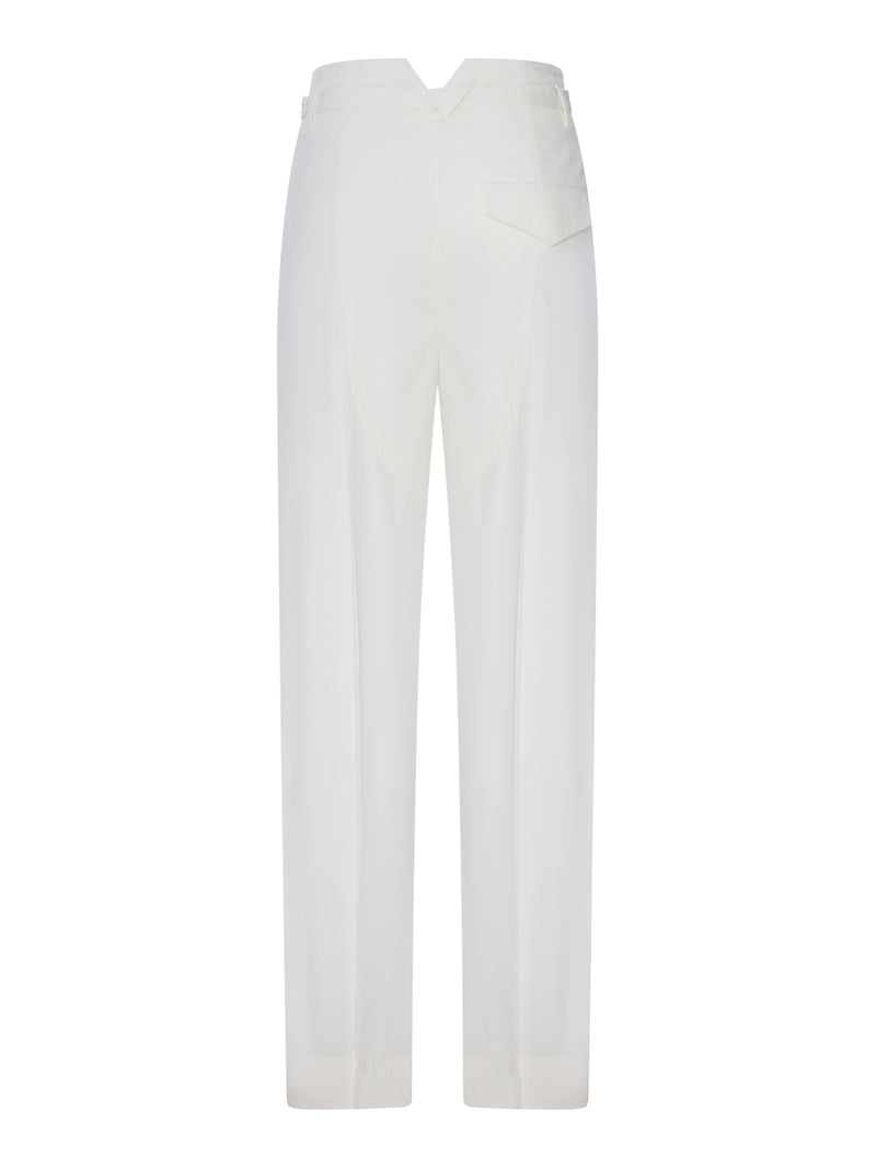 STRAIGHT-LEG TAILORED COTTON TROUSERS