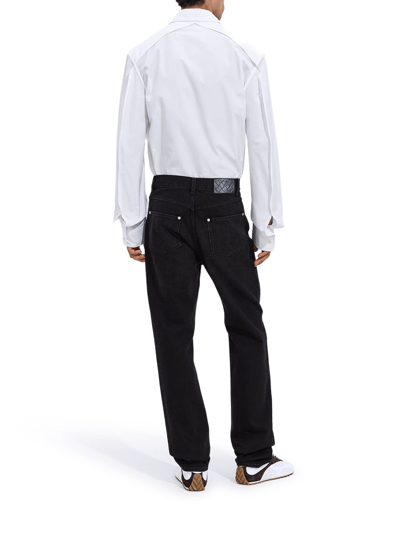 FIVE-POCKET STRETCH DENIM TROUSERS