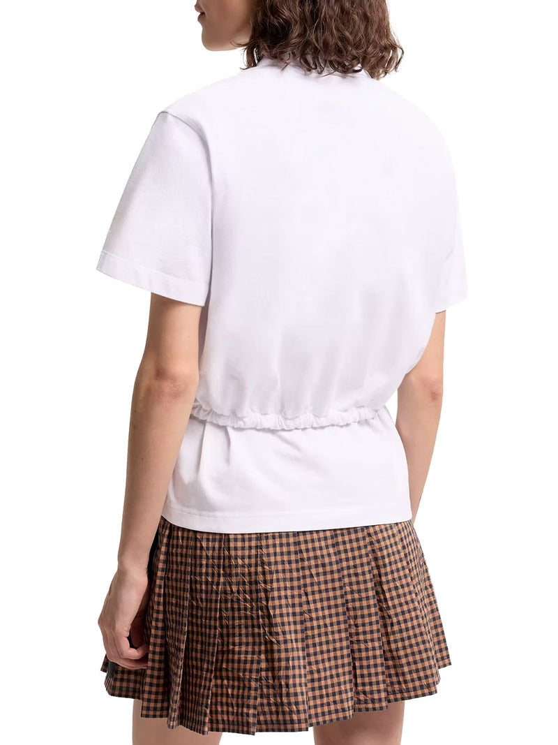 PIQUE POLO SHIRT WITH DRAWSTRING AT THE BOTTOM