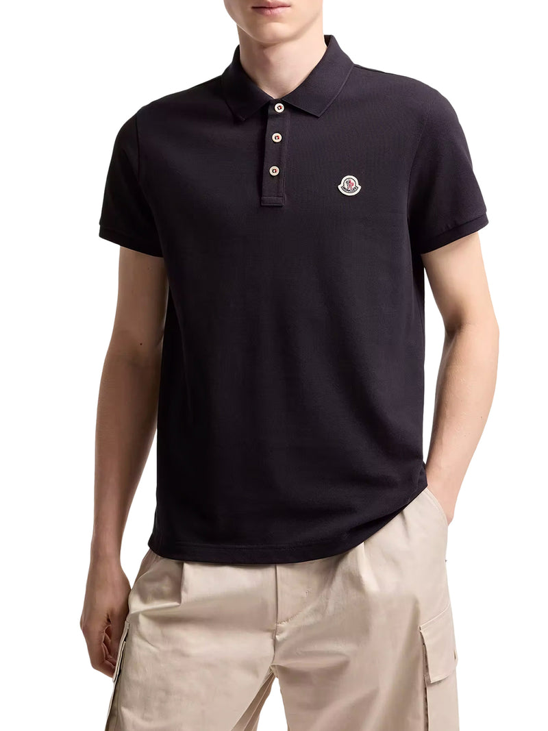 COTTON POLO SHIRT WITH LOGO PATCH
