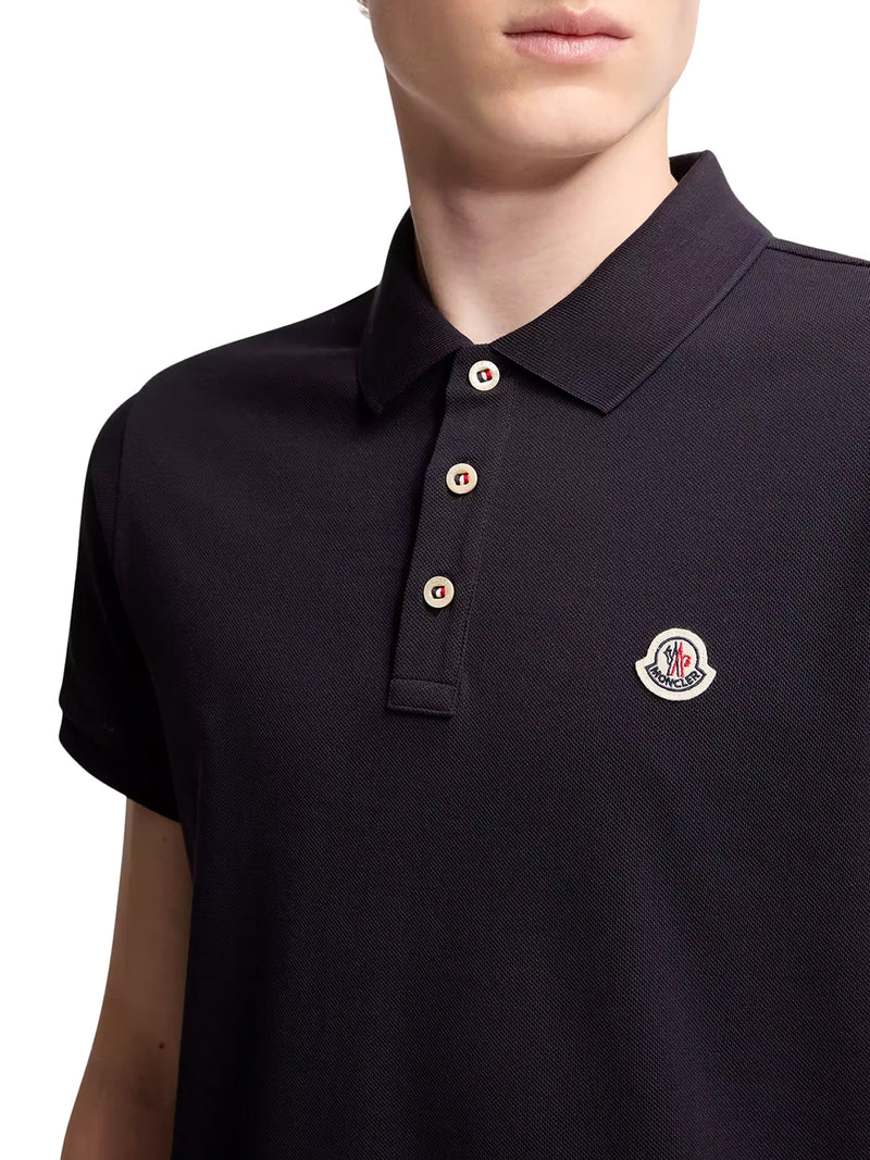 COTTON POLO SHIRT WITH LOGO PATCH