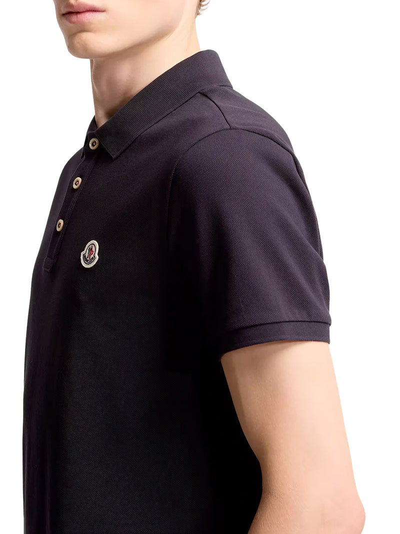 COTTON POLO SHIRT WITH LOGO PATCH