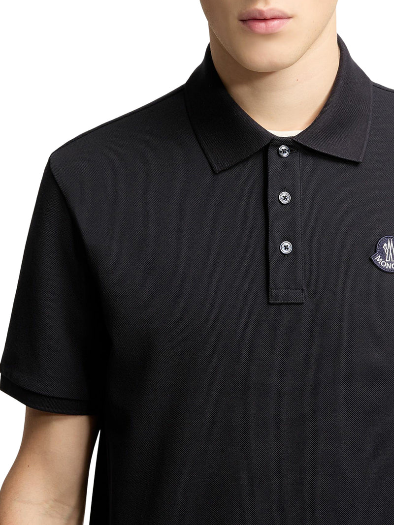 COTTON PIQUET POLO SHIRT WITH LOGO PATCH