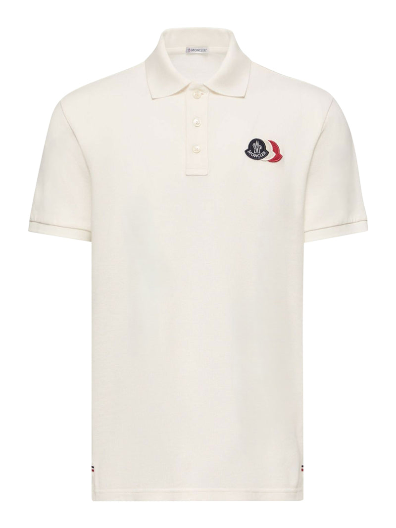 COTTON PIQUET POLO SHIRT WITH LOGO PATCH