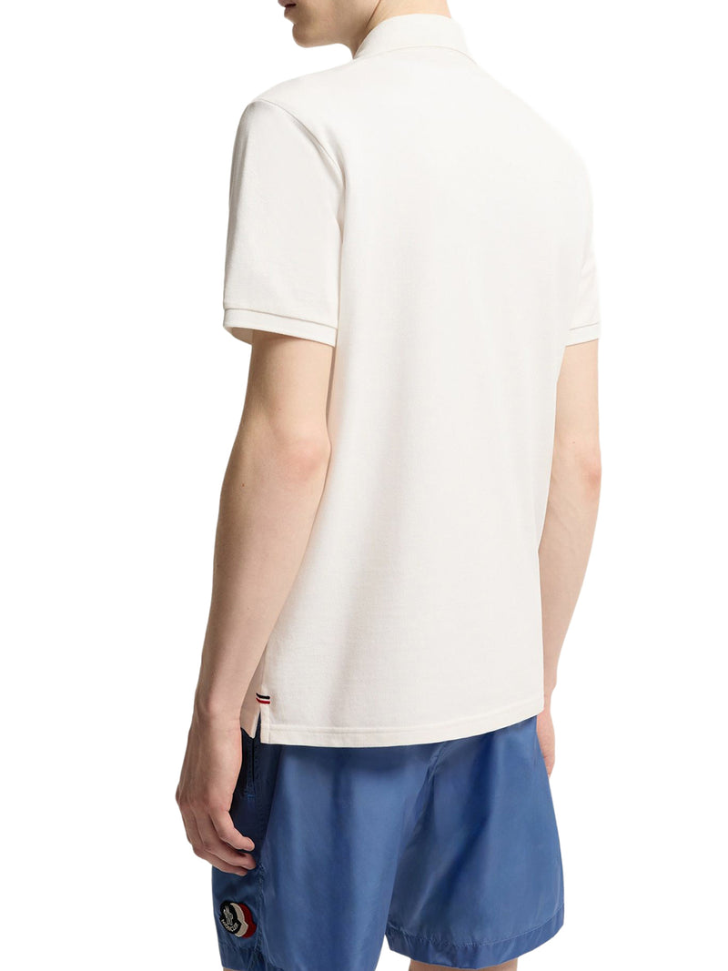 COTTON PIQUET POLO SHIRT WITH LOGO PATCH
