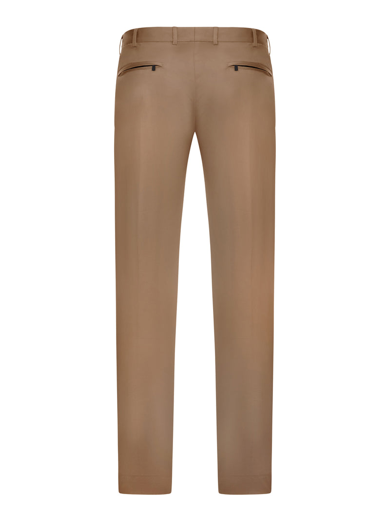 TAILORED COTTON BLEND TROUSERS