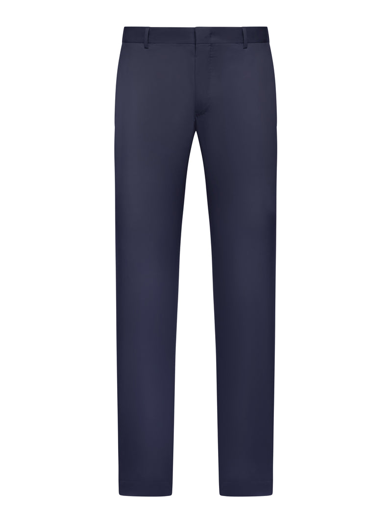 TAILORED COTTON BLEND TROUSERS