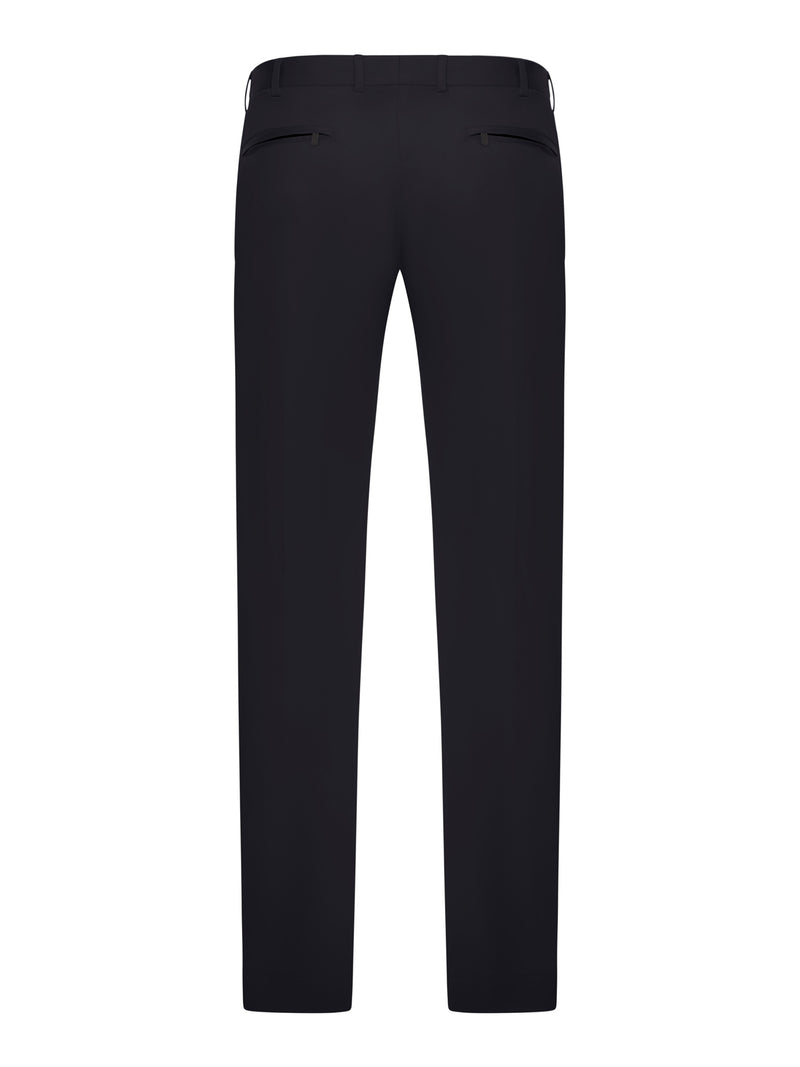 TAILORED COTTON BLEND TROUSERS