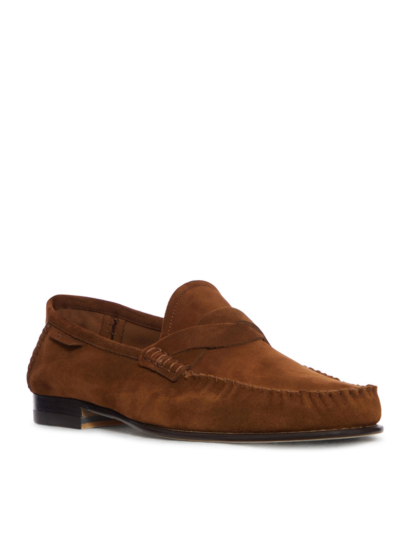 RIPLEY SUEDE LOAFER WITH BRAIDED BAND