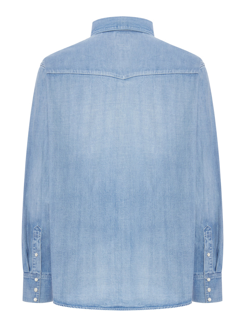 DENIM SHIRT WITH SNAP BUTTONS