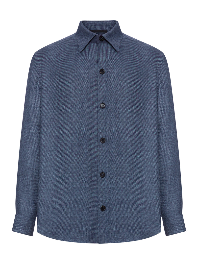 OVERSHIRT IN CASHMERE LINEN AND SILK