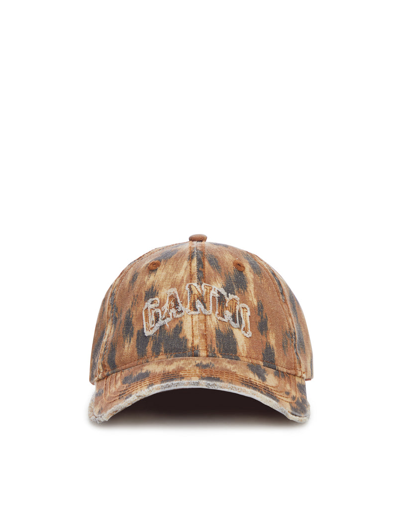 COTTON CANVAS BASEBALL CAP WITH PRINT
