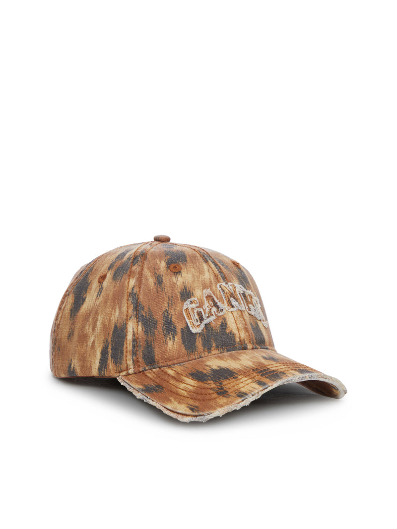COTTON CANVAS BASEBALL CAP WITH PRINT