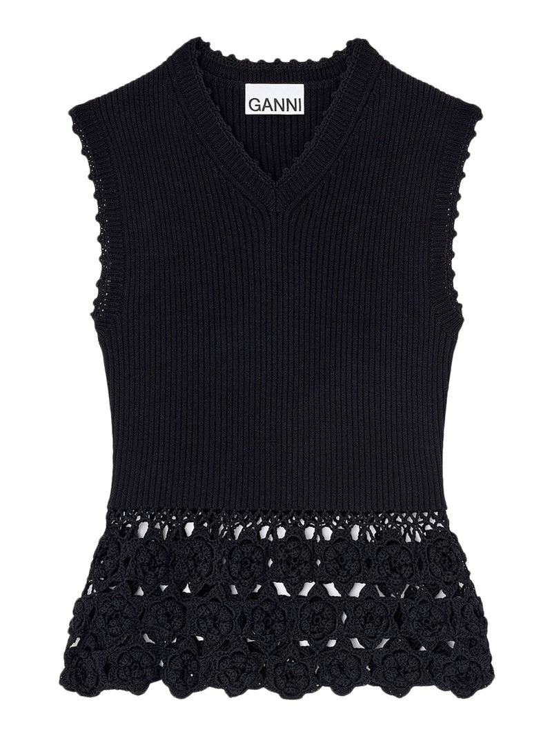 VEST IN COTTON CROCHET