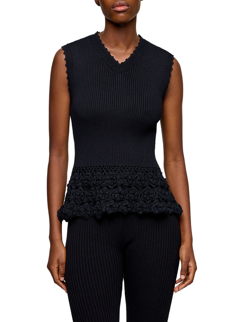 VEST IN COTTON CROCHET