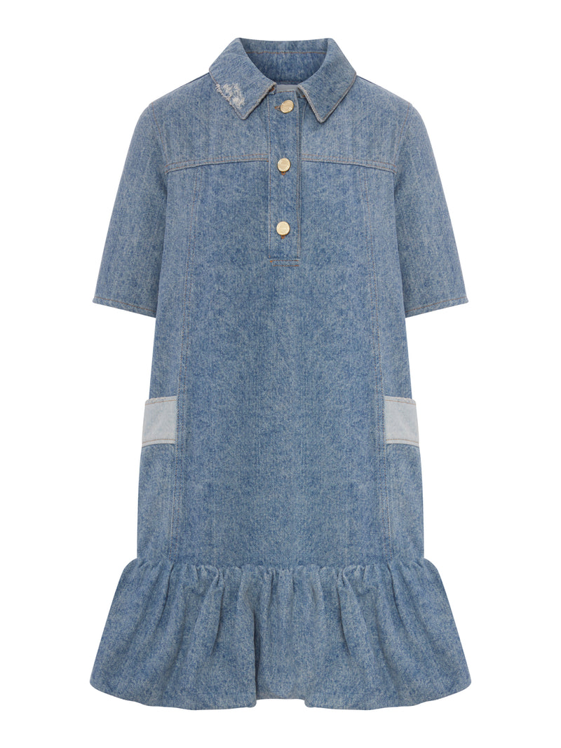 PATCHWORK DENIM DRESS