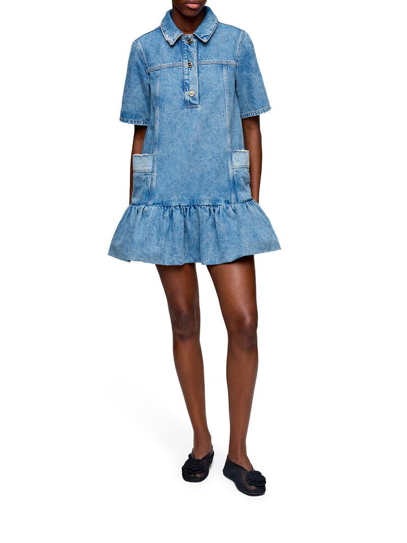PATCHWORK DENIM DRESS