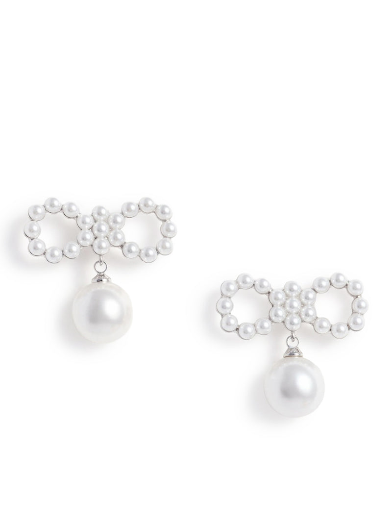 PEARL BOW EARRINGS