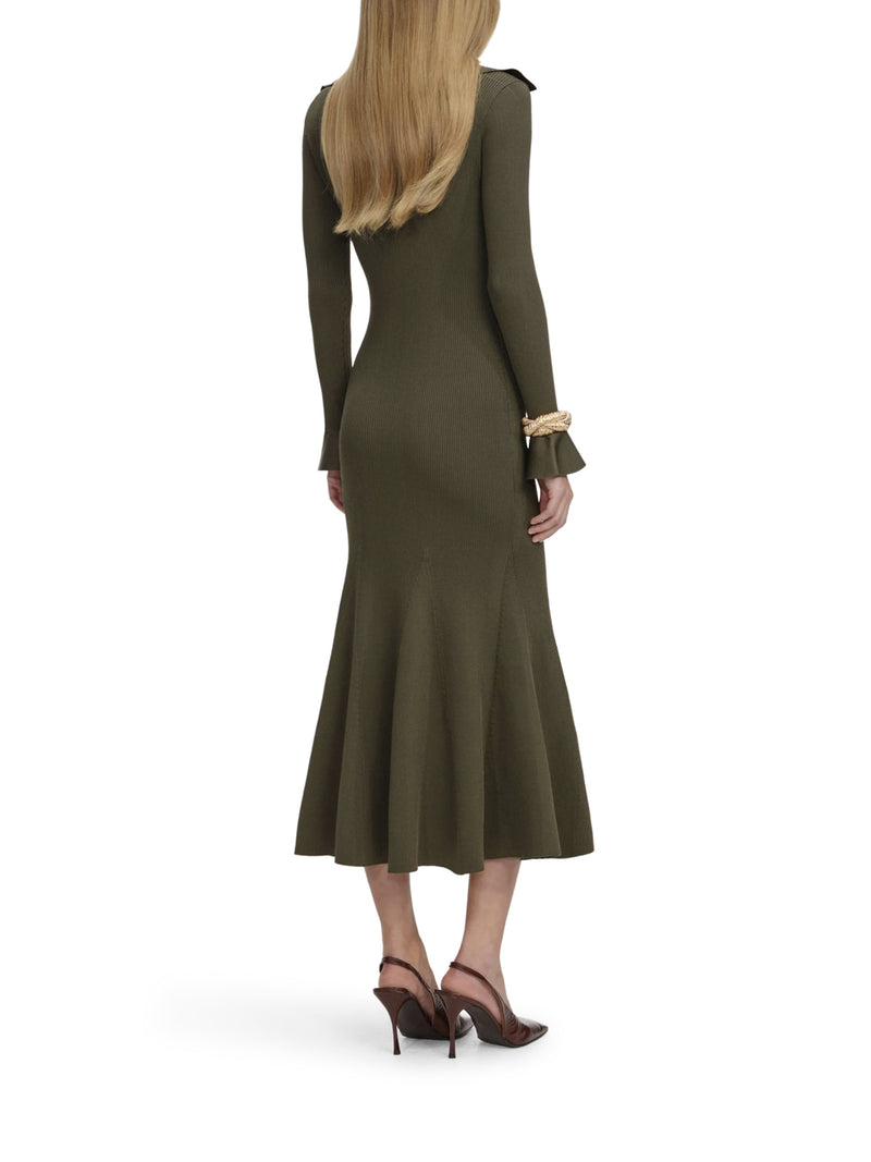 MIDI DRESS IN OPENWORK KNIT