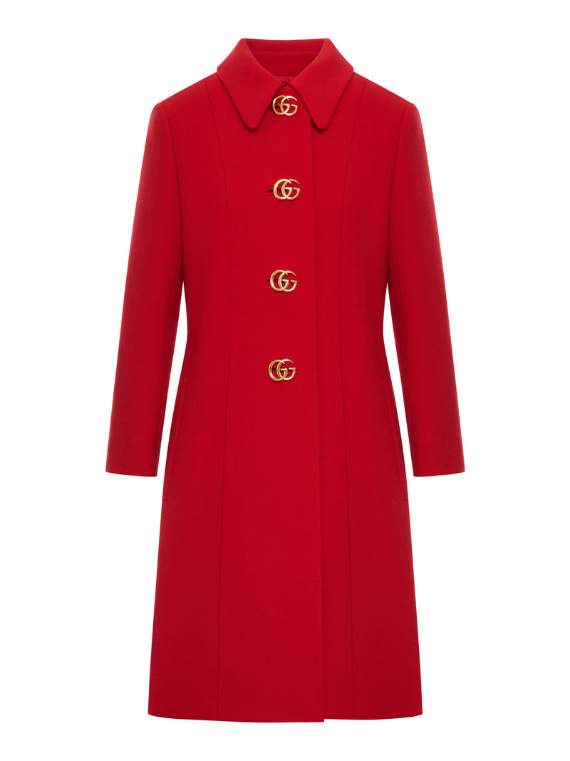 NATTÉ WOOL COAT WITH DOUBLE G BUTTON