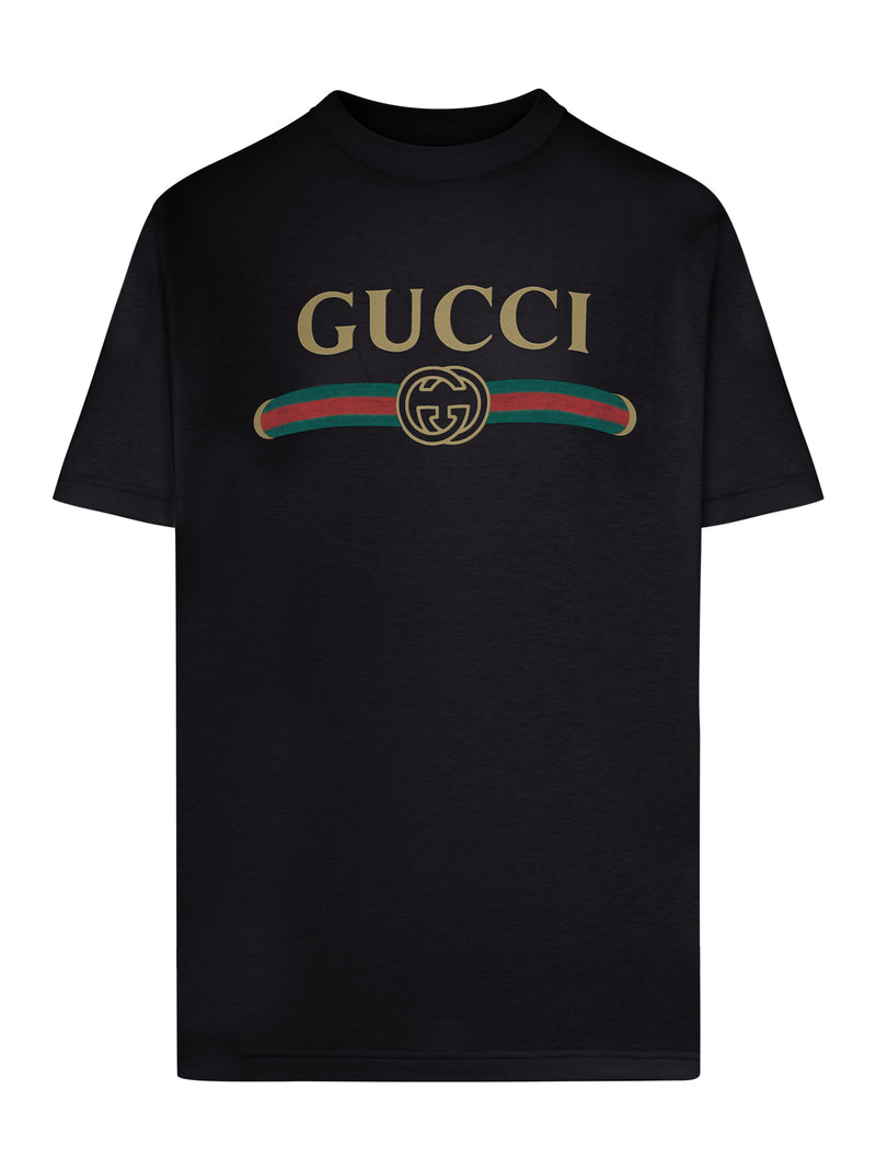 COTTON AND SILK JERSEY T-SHIRT WITH PRINT