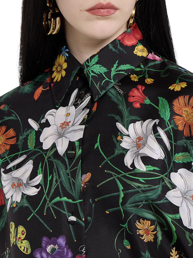 PRINTED SILK TWILL SHIRT